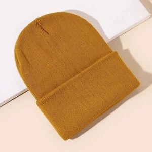 Gnger Knit Beanie Dark Mustard Hat